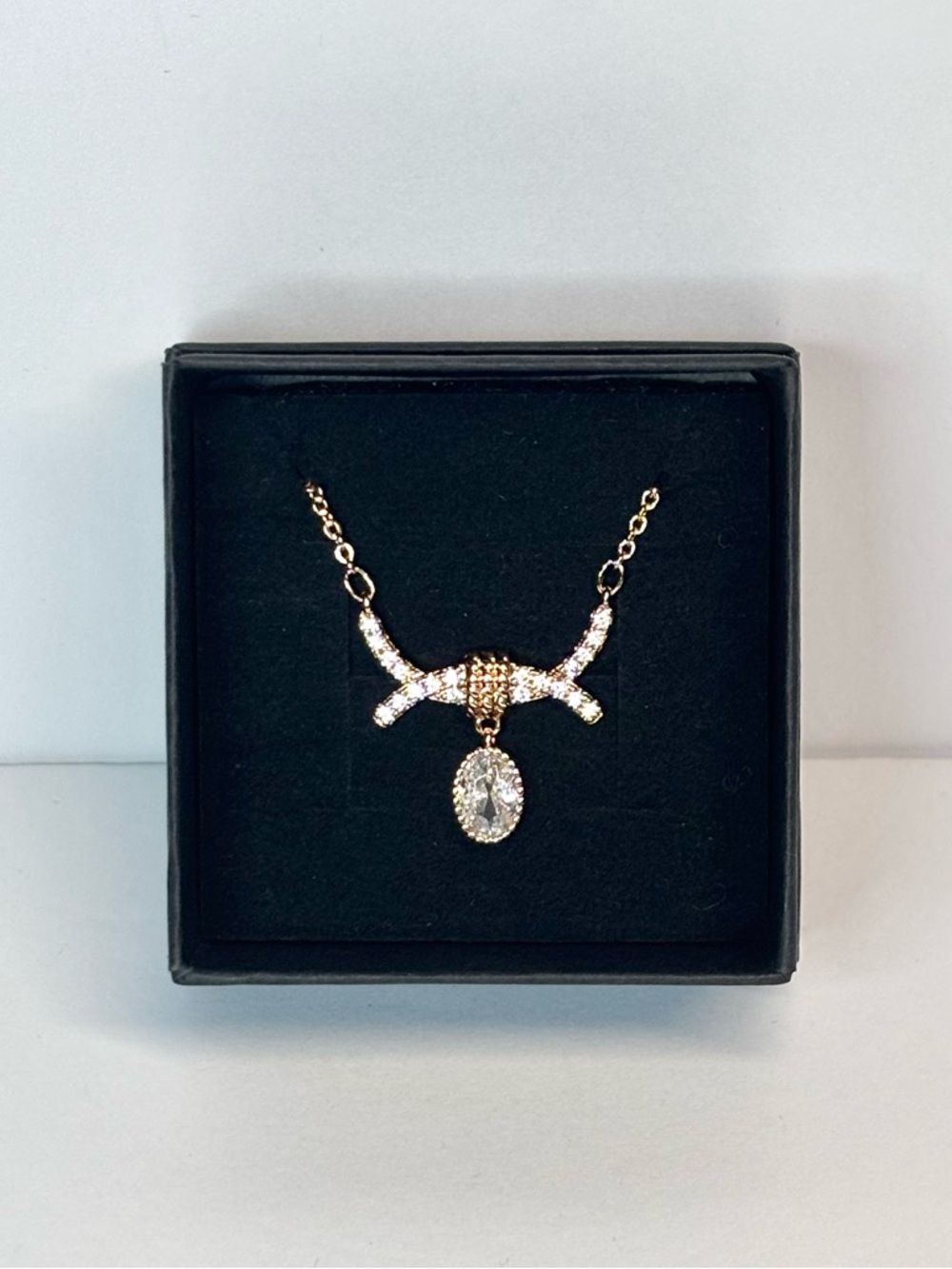 18k rose gold-plated pendant necklace